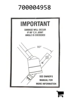 AGCO 700004958 Табличка