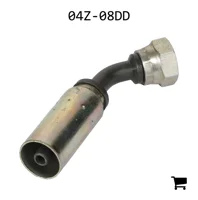 AGCO 04Z-08DD Штуцер поворотный обжимной с DIN 24° и седлом 45°