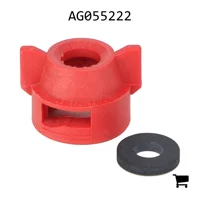 AGCO AG055222 Крышка TeeJet с круглым отверстием и фиксирующим выступом, красная