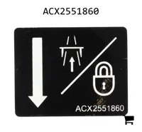 AGCO ACX2551860 Информационная наклейка