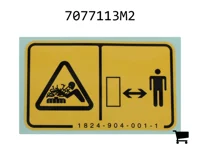 AGCO 7077113M2 Предупреждающая наклейка радиатора