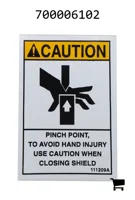 AGCO 700006102 Предупреждающая наклейка об опасности защемления