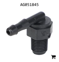 AGCO AG051845 Штуцер с наружной резьбой 1/4" и штуцером под шланг 1/4", 90°