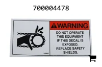 AGCO 700004478 Предупреждающая наклейка