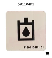 AGCO 501104D1 Информационная наклейка