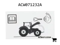AGCO ACW071232A Предупреждающая наклейка