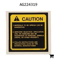 AGCO AG224319 Предупреждающая наклейка