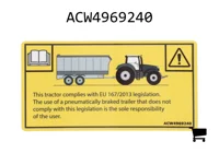 AGCO ACW4969240 Наклейка безопасности