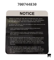 AGCO 700744830 Наклейка пожарной безопасности