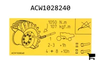AGCO ACW1028240 Наклейка момента затяжки колесных болтов