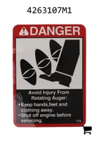 AGCO 4263107M1 Предупреждающая наклейка