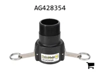 AGCO AG428354 Полипропиленовая муфта с кулачковым затвором, внутренняя резьба 3" x наружная резьба 3" (удлиненная)