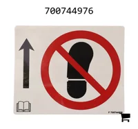 AGCO 700744976 Предупреждающая наклейка