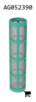 AGCO AG052390 Тройник полимерный с фильтром 1" с сеткой 100 Mesh, цвет Traffic Green