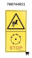 AGCO 700744851 Предупреждающая наклейка