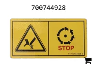 AGCO 700744928 Предупреждающая наклейка