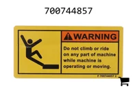 AGCO 700744857 Наклейка "Не ездить"