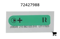 AGCO 72427988 Табличка зеленая привода клапана