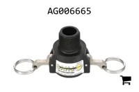 AGCO AG006665 Соединитель полипропиленовый кулачковый 1" внутренняя резьба x 1-1/4" наружная резьба