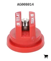 AGCO AG008014 Наконечник распылителя TeeJet с расширенным диапазоном, плоская струя, 110°, размер 04, нержавеющая сталь с цветовой кодировкой VisiFlo