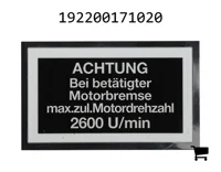 AGCO 192200171020 Наклейка