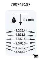 AGCO 700745187 Наклейка регулировки глубины посева