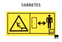 AGCO 568887D1 Предупреждающая наклейка