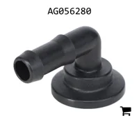 AGCO AG056280 Фланец 1" с отводом под шланг 3/4", колено 90°