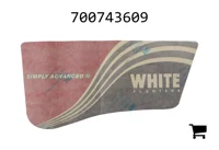 AGCO 700743609 Наклейка правая для сеялки точного высева, белая