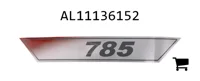 AGCO AL11136152 Наклейка модели, левая