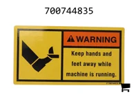 AGCO 700744835 Предупреждающая наклейка: не подходить