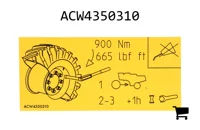 AGCO ACW4350310 Наклейка момента затяжки колесных болтов