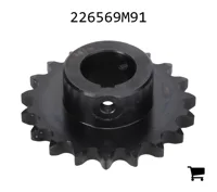 AGCO 226569M91 Звездочка в сборе, 19 зубьев, с талрепом и гайкой 1/2" NF, полу-шестигранная