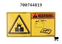 AGCO 700744819 Предупреждающая наклейка