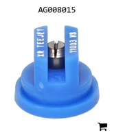 AGCO AG008015 Наконечник распылителя TeeJet с расширенным диапазоном, плоская струя, 110°, размер 03, нержавеющая сталь с цветовой кодировкой VisiFlo