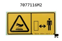 AGCO 7077116M2 Предупреждающая наклейка