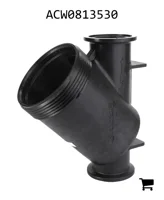 AGCO ACW0813530 Корпус Y-образного фильтра коллектора AGCO 2" с полным проходом и ребрами