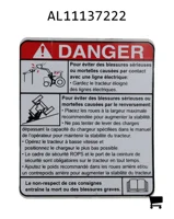 AGCO AL11137222 Предупреждающая наклейка