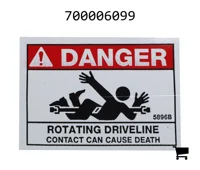 AGCO 700006099 Предупреждающая наклейка привода