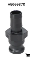 AGCO AG000870 Полипропиленовый кулачковый адаптер-соединитель, 1" (папа) x 1" (хвостовик шланга)