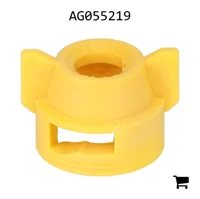 AGCO AG055219 Крышка TeeJet с круглым отверстием и фиксирующим выступом, желтая