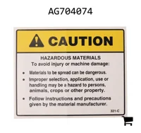 AGCO AG704074 Предупреждающая наклейка