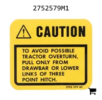 AGCO 2752579M1 Предупреждающая наклейка