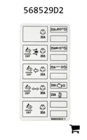 AGCO 568529D2 Наклейка с обозначениями предохранителей