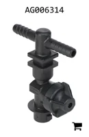 AGCO AG006314 Одинарный тройник для распылителя с обратным клапаном, 3/8"