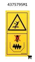 AGCO 4375795M1 Предупреждающая наклейка