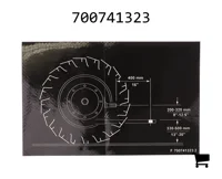 AGCO 700741323 Предупреждающая наклейка дышла