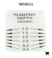 AGCO N858621 Наклейка регулировки глубины