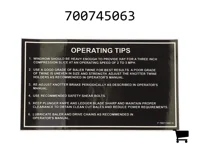 AGCO 700745063 Информационная наклейка