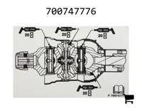 AGCO 700747776 Информационная наклейка